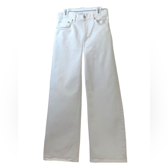 & Other Stories Denim - & Other Stories Denim Treasure Cut White High Waisted Wide Leg Jeans Sz 27/28